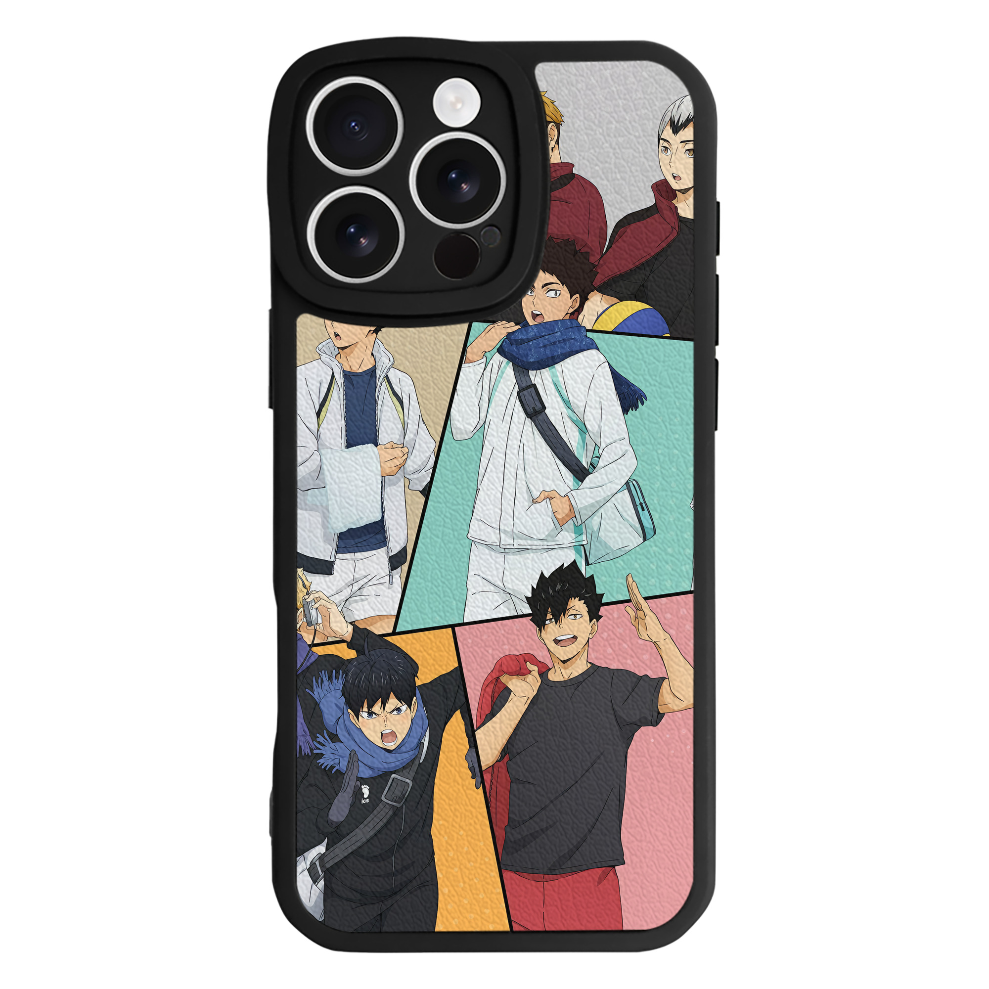（画像用） ハイキュー!! Haikyu!! 【iPhone 16シリーズ対応】シリコンスマホケース（レザー調） 材質：シリコン